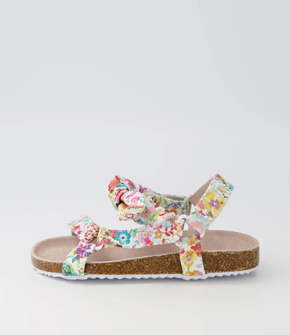 WALNUT Liberty Belinda Mini Tot Meadow Pink Canvas Sandals