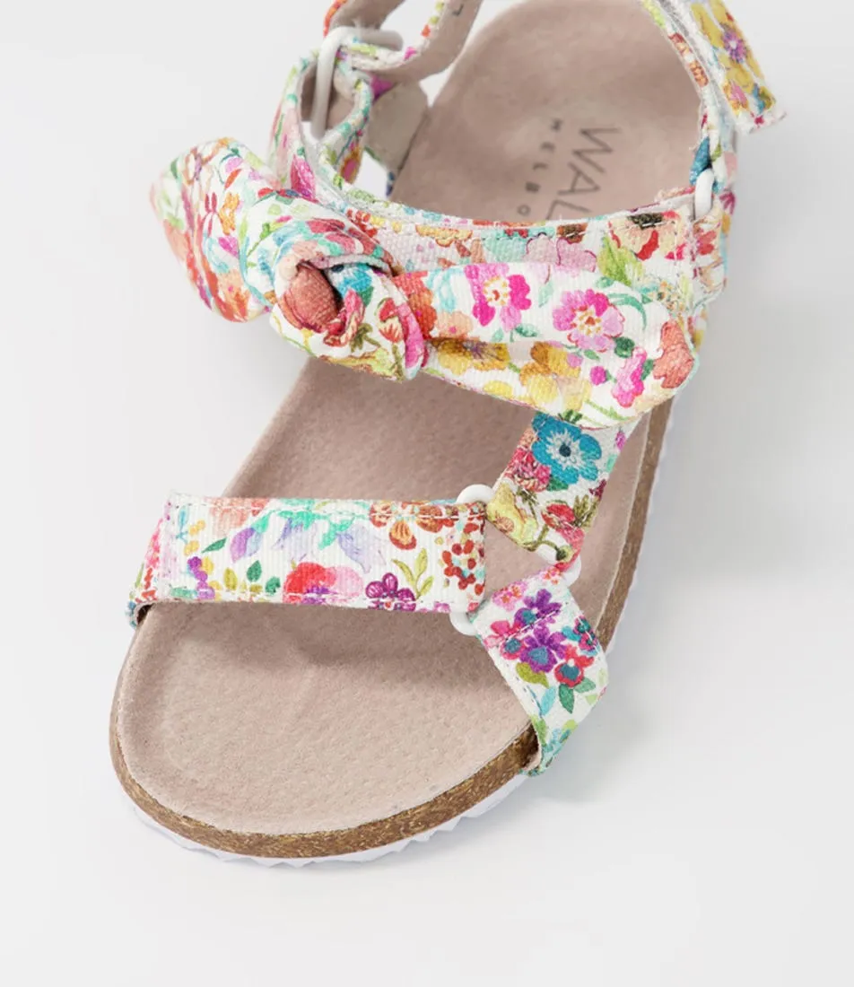 WALNUT Liberty Belinda Mini Tot Meadow Pink Canvas Sandals