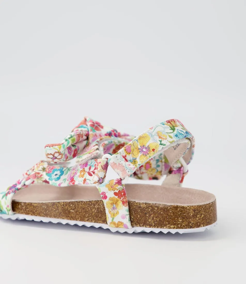 WALNUT Liberty Belinda Mini Tot Meadow Pink Canvas Sandals