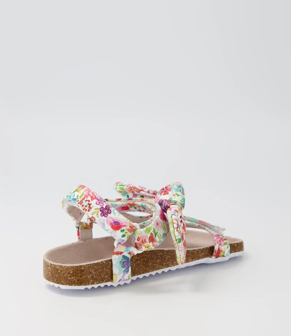 WALNUT Liberty Belinda Mini Tot Meadow Pink Canvas Sandals