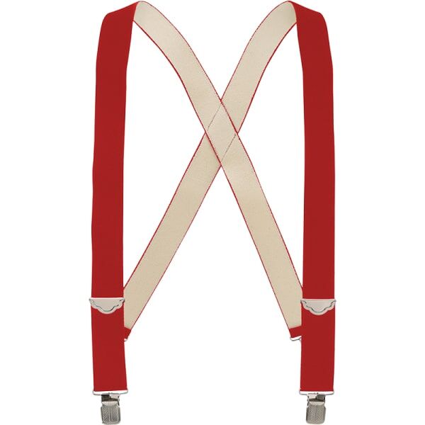 Welch Workwear Men's 1-1/2-In X-Back Casual Clip-On Suspender in Red, 46-In