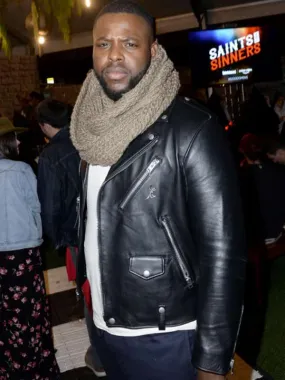 Winston Duke Good Omens Premiere Black Leather Jacket