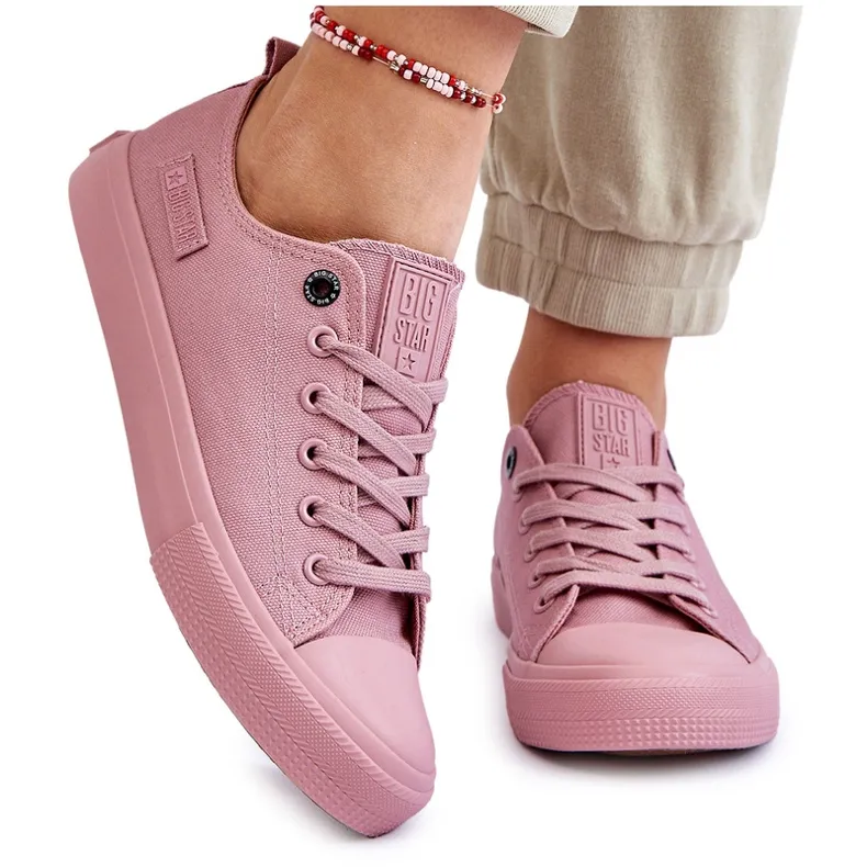 Women's Classic Low Sneakers Big Star LL274027 Pink