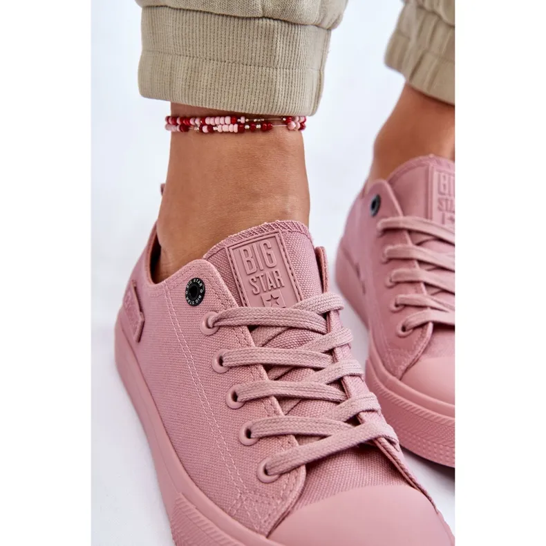 Women's Classic Low Sneakers Big Star LL274027 Pink