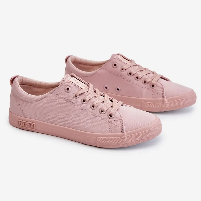 Women's Smooth Low Sneakers Big Star LL274059 Pink