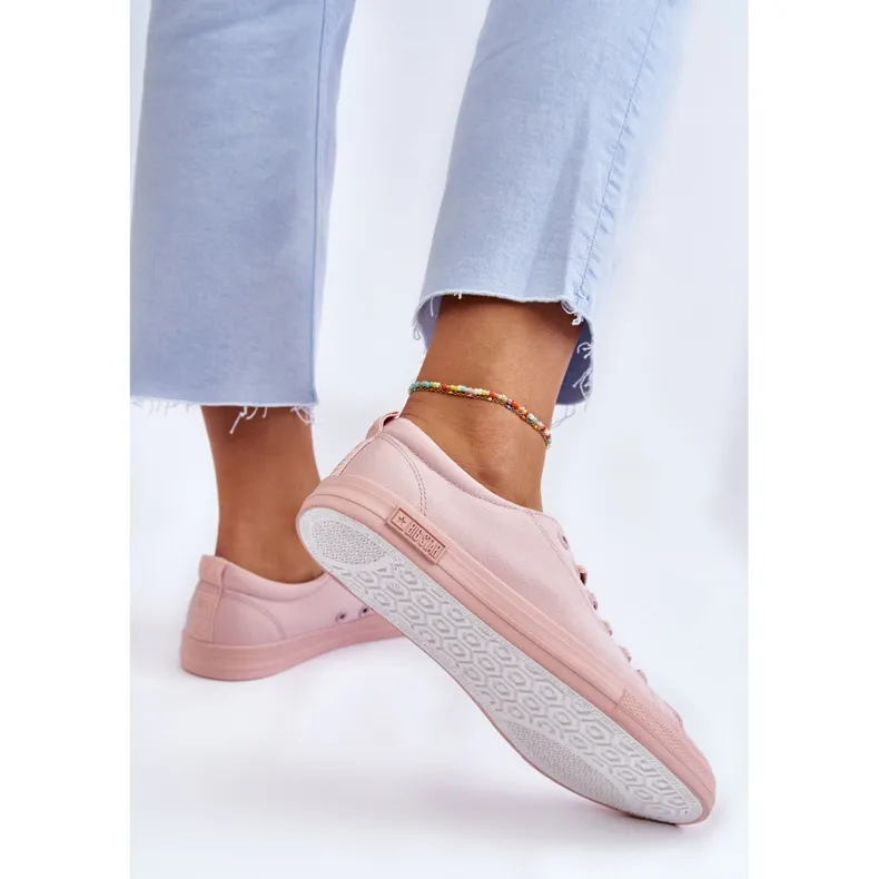 Women's Smooth Low Sneakers Big Star LL274059 Pink