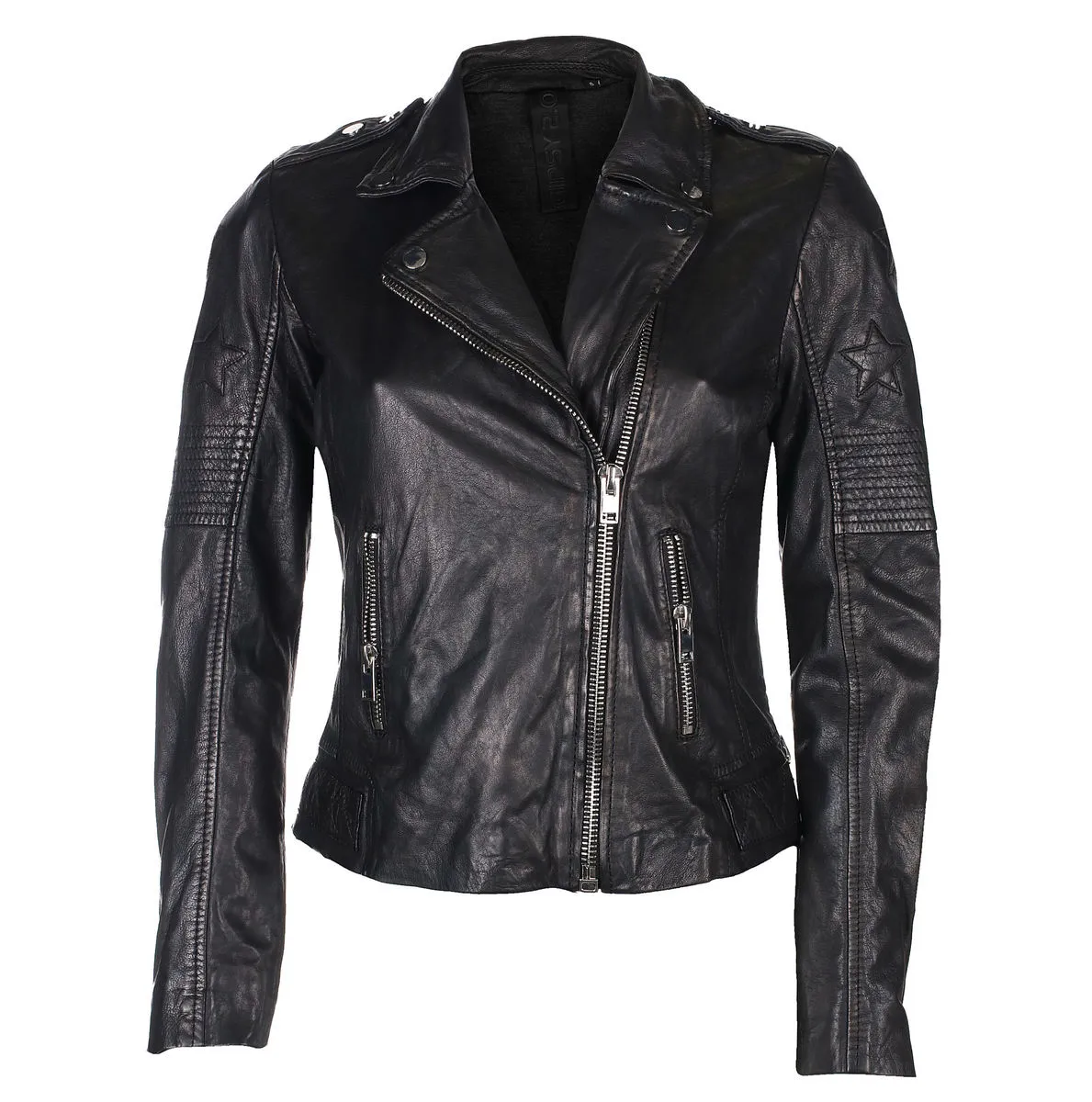 Women's (biker) jacket G2GWona W20 SF LAMEV - GLOSSY - BLACK - M0012965  -  Metal-shop