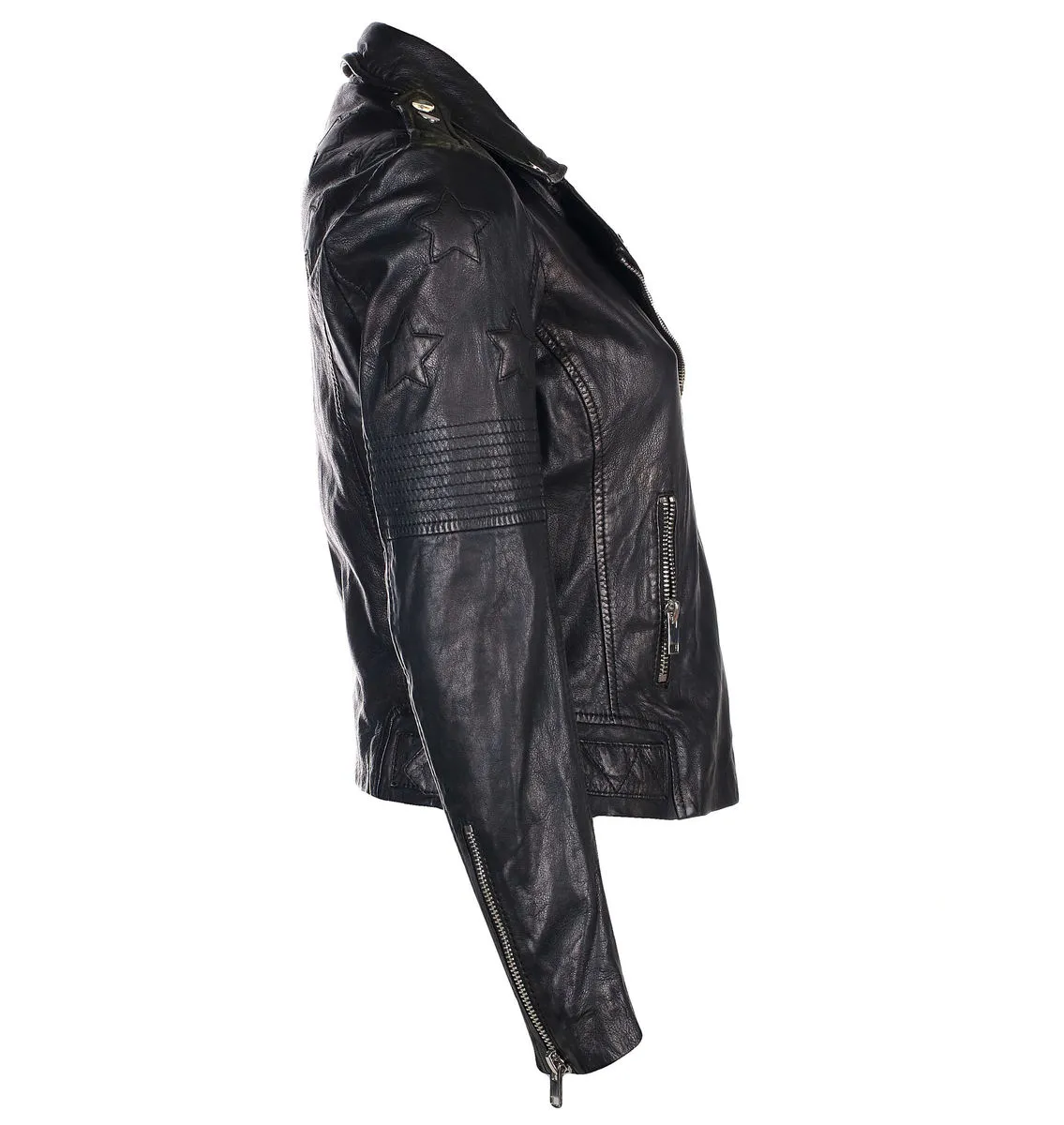 Women's (biker) jacket G2GWona W20 SF LAMEV - GLOSSY - BLACK - M0012965  -  Metal-shop