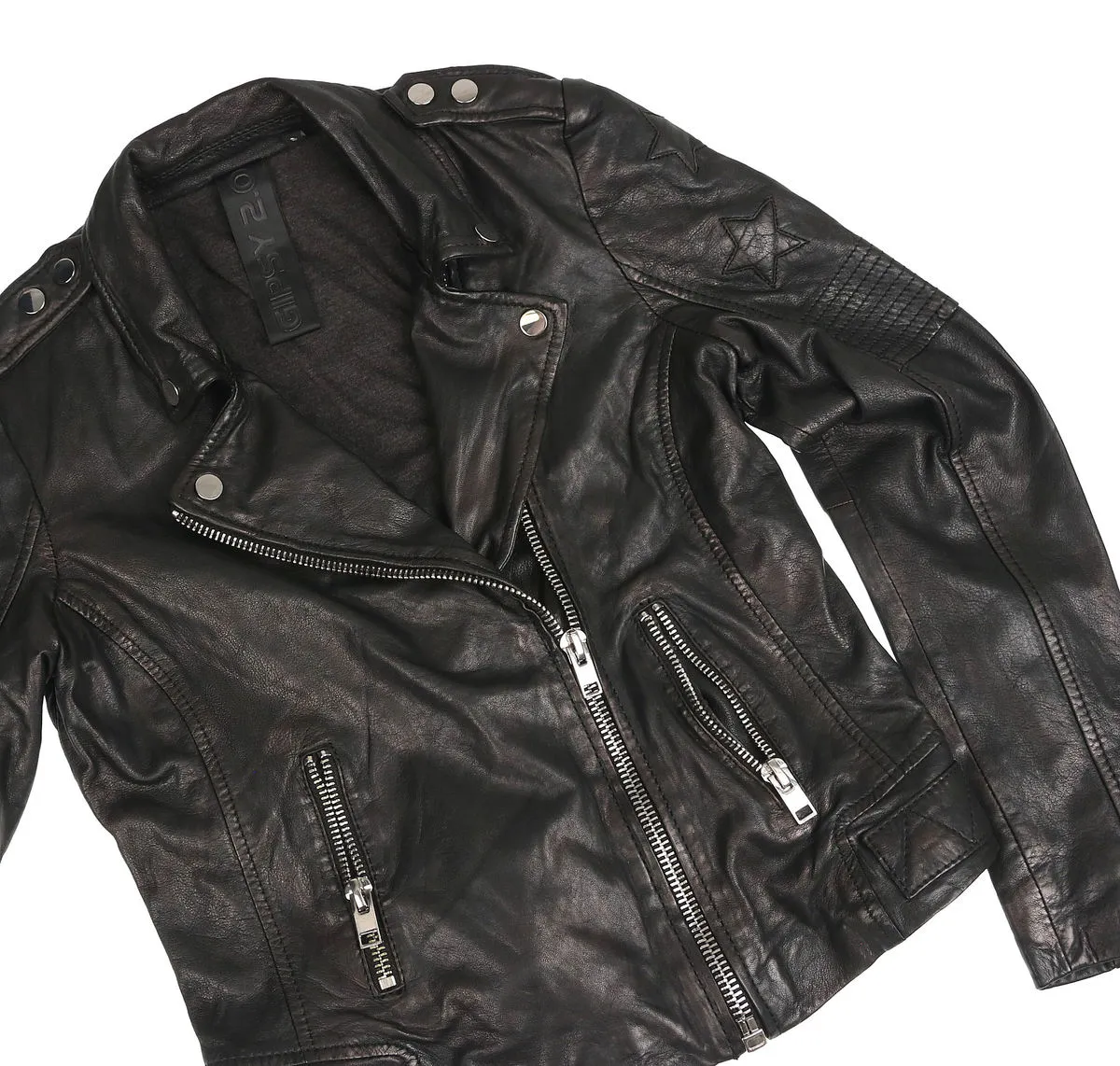 Women's (biker) jacket G2GWona W20 SF LAMEV - GLOSSY - BLACK - M0012965  -  Metal-shop