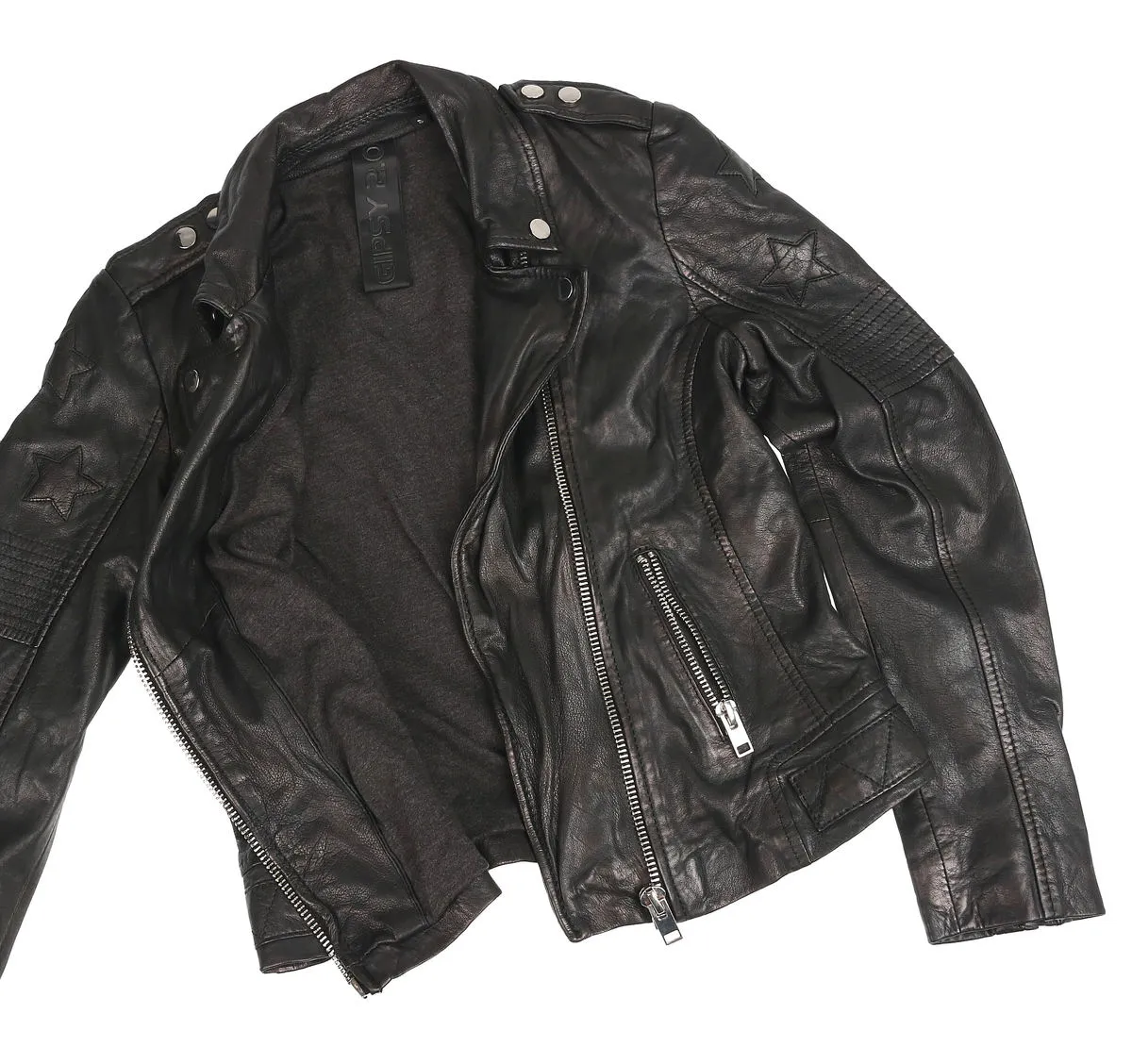 Women's (biker) jacket G2GWona W20 SF LAMEV - GLOSSY - BLACK - M0012965  -  Metal-shop