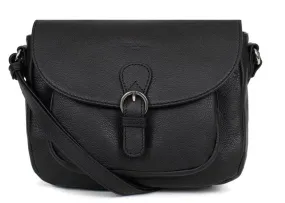 Women's black hexagonal leather handbag 469992