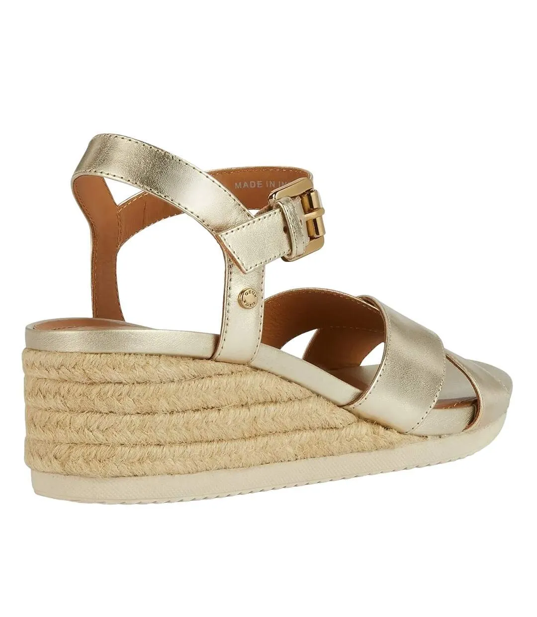 Womens/ladies ischia corda suede sandals light gold Geox