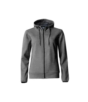 Womens/ladies ottawa melange full zip hoodie grey melange Clique