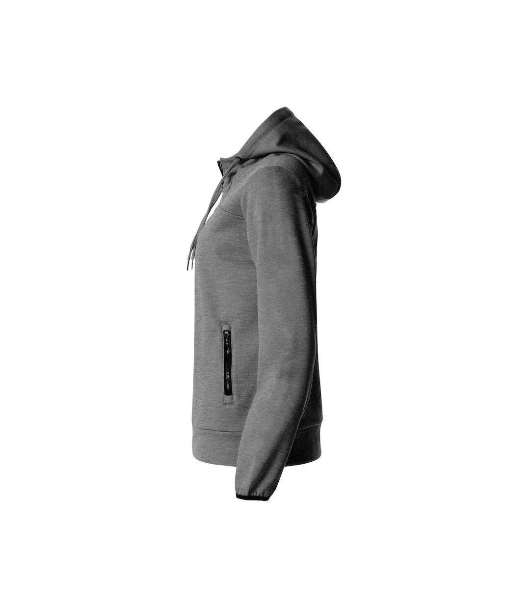 Womens/ladies ottawa melange full zip hoodie grey melange Clique