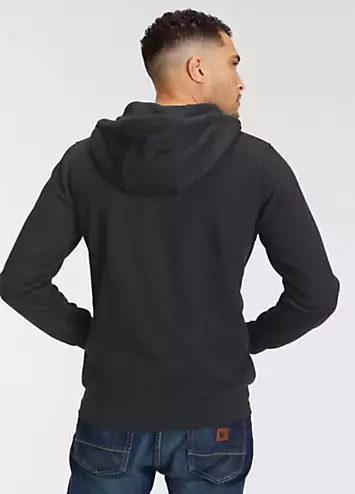 Zip Through Colour Contrast Drawstring Hoodie by AJC | Look Again