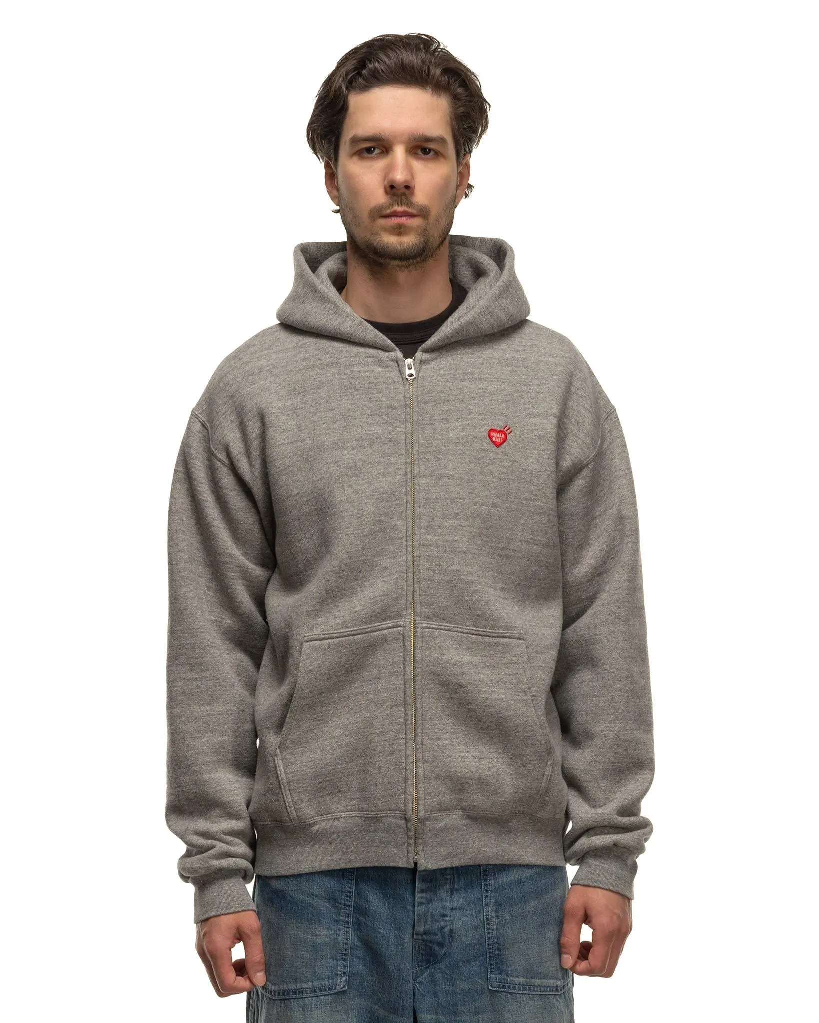 Zip-Up Hoodie Gray